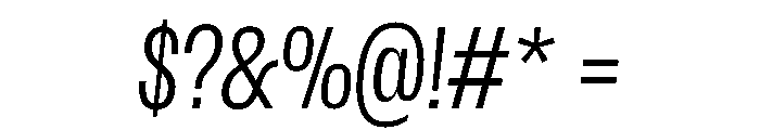 Scale ExtraCondensedLightItalic Instance Font OTHER CHARS