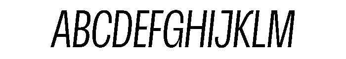Scale ExtraCondensedLightItalic Instance Font UPPERCASE