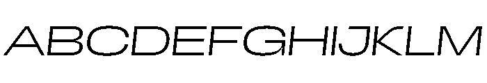 Scale ExtraExtendedExtraLightItalic Instance Font UPPERCASE