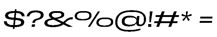 Scale ExtraExtendedLightItalic Instance Font OTHER CHARS
