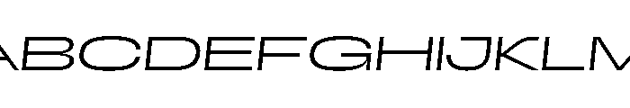Scale SuperExtendedExtraLightItalic Instance Font UPPERCASE