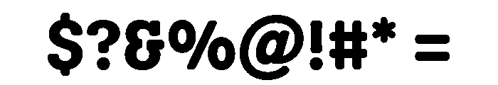Scenery Bold Font OTHER CHARS