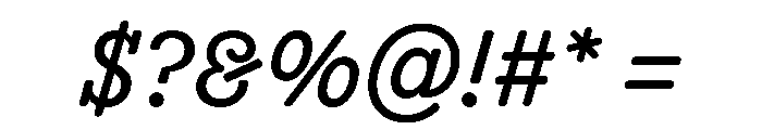 Scenery Italic Font OTHER CHARS