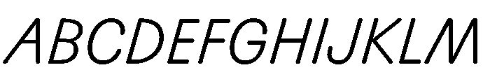 Scenery LightItalic Font UPPERCASE
