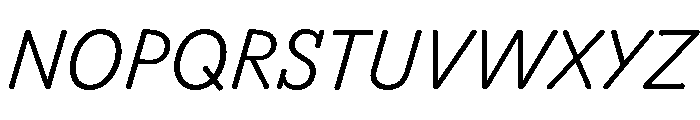 Scenery LightItalic Font UPPERCASE