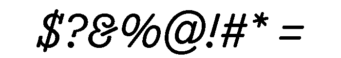 Scenery SemilightItalic Font OTHER CHARS