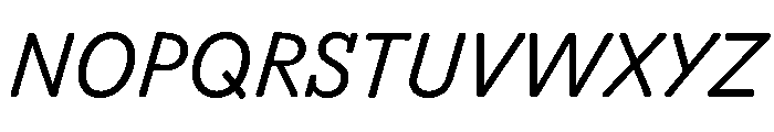 Scenery SemilightItalic Font UPPERCASE