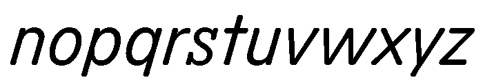 Scenery SemilightItalic Font LOWERCASE
