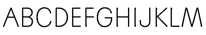 Scenery Thin Font UPPERCASE