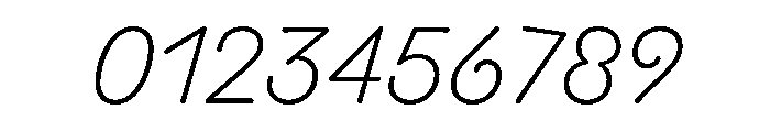 Scenery ThinItalic Font OTHER CHARS