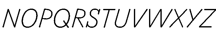 Scenery ThinItalic Font UPPERCASE