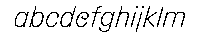 Scenery ThinItalic FONT