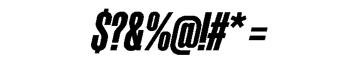 SchmalfetteGrotesk BoldCondensedItalic Instance Font OTHER CHARS