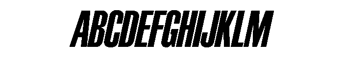 SchmalfetteGrotesk BoldCondensedItalic Font UPPERCASE