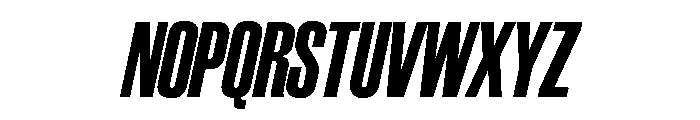 SchmalfetteGrotesk BoldCondensedItalic Font UPPERCASE