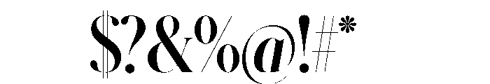 Schnyder Condensed XL Bold Font OTHER CHARS