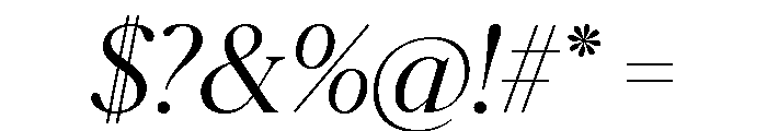 Schnyder S Light Italic Font OTHER CHARS