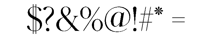 Schnyder Titling M Light Font OTHER CHARS
