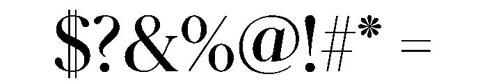 Schnyder Titling S Demi Font OTHER CHARS