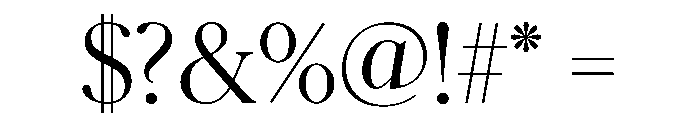 Schnyder Titling S Light Font OTHER CHARS