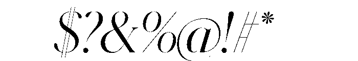 Schnyder XL Light Italic Font OTHER CHARS