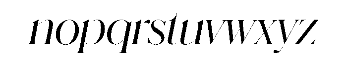 Schnyder XL Light Italic Font LOWERCASE