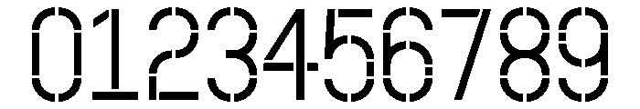 Schriftsystem Stencil Font OTHER CHARS