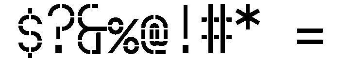 Schriftsystem Stencil Font OTHER CHARS