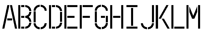 Schriftsystem Stencil Font UPPERCASE
