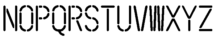 Schriftsystem StencilPill Font UPPERCASE