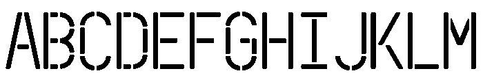 Schriftsystem StencilRound Font UPPERCASE