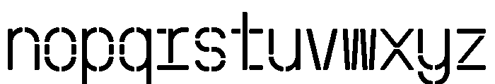 Schriftsystem StencilRound Font LOWERCASE
