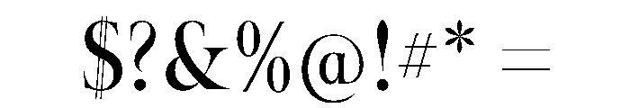 ScillaNarrow Regular Font OTHER CHARS
