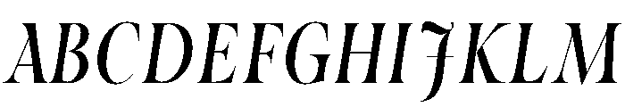 ScillaNarrow RegularItalic Font UPPERCASE