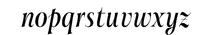ScillaNarrow RegularItalic Font LOWERCASE