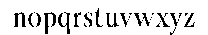ScillaNarrow Regular Font LOWERCASE