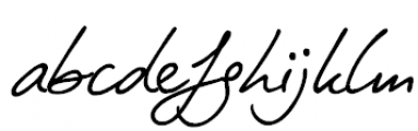 Script Zephyr  Font LOWERCASE
