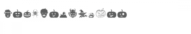 scary halloween dingbats Font LOWERCASE