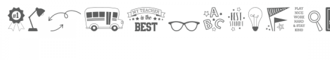 school 2 dingbats font Font UPPERCASE