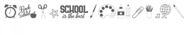 school 2 dingbats font Font LOWERCASE