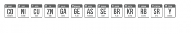 science nerd periodic table font Font LOWERCASE