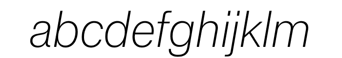 Schwiss Light Italic Font LOWERCASE