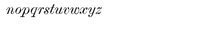 Scotch Modern Italic Font LOWERCASE