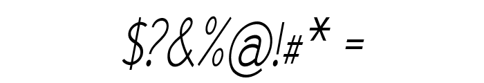 ScrapbookCurls-CondensedItalic Font OTHER CHARS