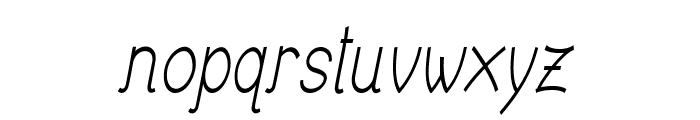 ScrapbookCurls-CondensedItalic Font LOWERCASE