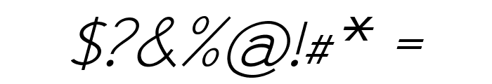 ScrapbookCurls-Italic Font OTHER CHARS