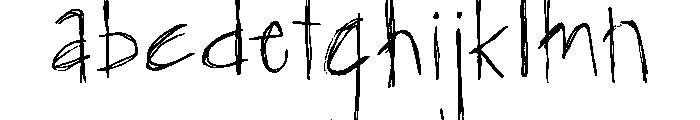 Scrawl Splithouse Font LOWERCASE