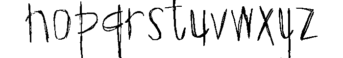 Scrawl Splithouse Font LOWERCASE