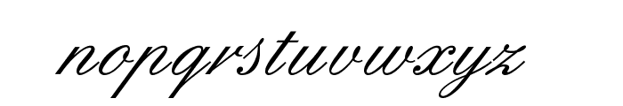 Script 33 Normal Font LOWERCASE