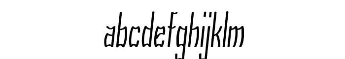 Scrunch-ExtracondensedItalic Font LOWERCASE